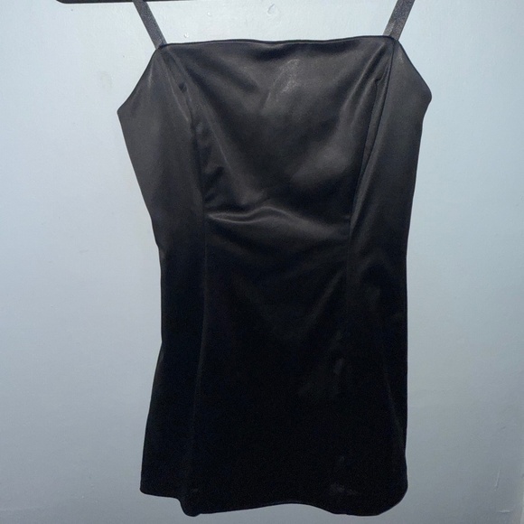 TEN by ARITZIA New Satin Mini Dress - Black Size 0 - Picture 1 of 3